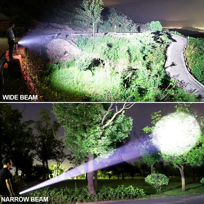 Lylting Rechargeable LED Flashlights High Lumens, 90,000 Lumens Super Bright Flashlight with 5 Modes & Waterproof, Powerful Handheld Flashlight for Camping Emergencies