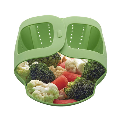Instant Pot Official Silicone Steamer Basket, Versatile and BPA-Free, Compatible with 6 Qt. and 8 Qt. Cookers, Ideal for Steaming Vegetables, Fish, and More, Dishwasher Safe, Heat Resistant up (Green)