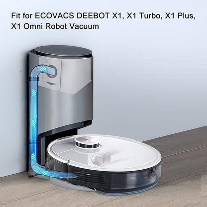 Vacuum Bags for ECOVACS DEEBOT Robot Vacuum Cleaner - Fit X1 OMNI/Turbo T10/T20 Omni/T20/T20 Max/T20 Pro/X&T Series - Disposable Replacement Dust Bag Vacuum Cleaning Accessories Part（12Pack)