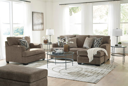 Signature Design by Ashley Stonemeade Modern Ottoman with Foam Cushion, Grayish Brown