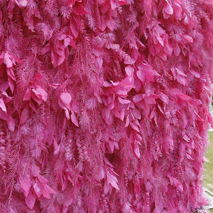 CVGfko Flower Wall Panels Backdrop Home Décor Pink Rime Artificial Floral for Wedding Party Bridal Shower Hanging 3D Fake Decoration for-3M*3M