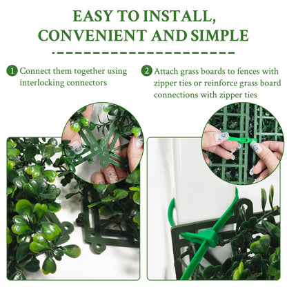 DOPGIB Artificial Ivy Privacy Fence Screen,40"x 140" (39 SQFT) 4-Layer Leaf UV-Anti Faux Greenery Boxwood Backdrop Ivy Vine Leaf Panels for Outdoor, Indoor, Garden,Backyard and Decor