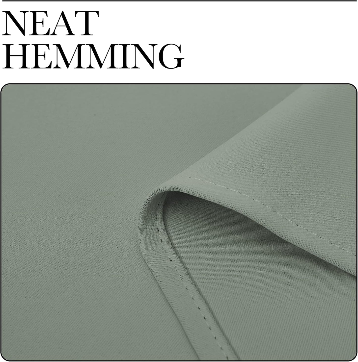 NICETOWN Greyish Green Blackout Curtains - 86" Long | Sound Reducing & Energy Efficient | 55" Wide, 2 Panels