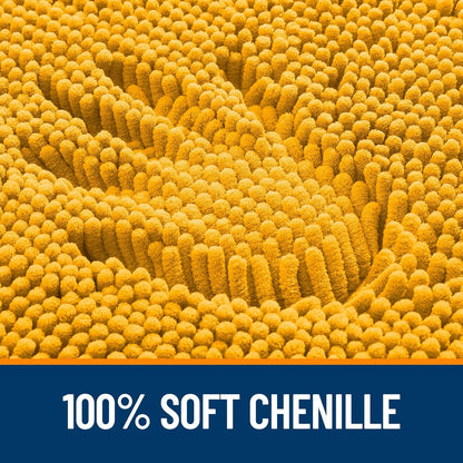 OLANLY Large Chenille Bathroom Rugs - Soft, Absorbent & Quick-Dry | 70x46, Golden Yellow
