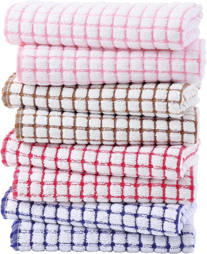 6 Pack 16 25 Inches Kitinjoy Cotton Terry Kitchen Towels, x Super Soft and Absorbent Dish Towels, Quick Drying Hand