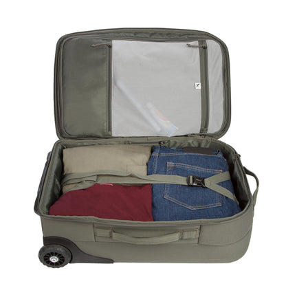 Eddie Bauer Excursion Traveling 22 Rolling Duffel Bag with Lightweight Telescopic Handles and Rugged Wheels - 40L, Spruce