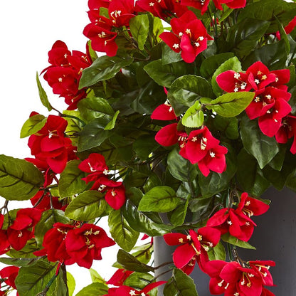 Nearly Natural 26in. Bougainvillea Artificial Plant in Planter UV Resistant (Indoor/Outdoor)