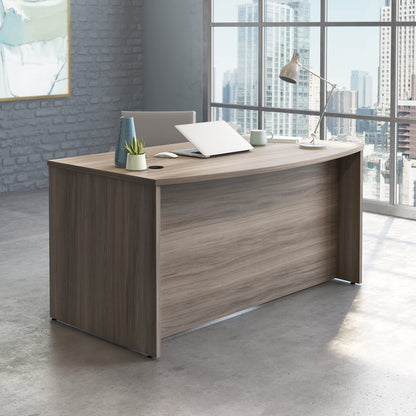 OfficeWorks by Sauder Affirm 60'' Bow Front Desk Shell, L: 34.25'' x W: 59.06'' x H: 29.29'', Hudson Elm