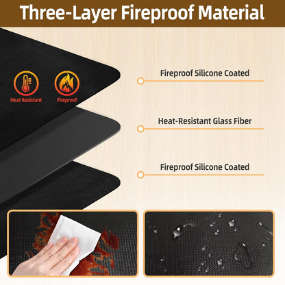 Heat Resistant Hot Pads for Kitchen, 16 x 24 Inches Silicone Mats for Countertop, Protector Under Air Fryer, Toaster