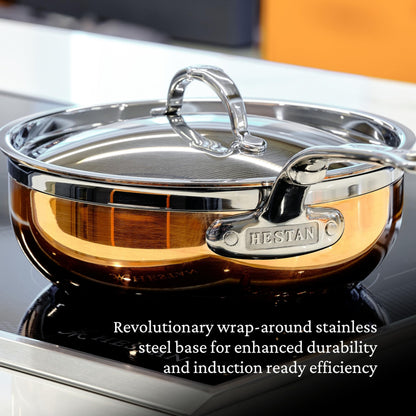 Hestan - CopperBond Collection - 100% Pure Copper Essential Pan, Induction Cooktop Compatible, 5 Quart