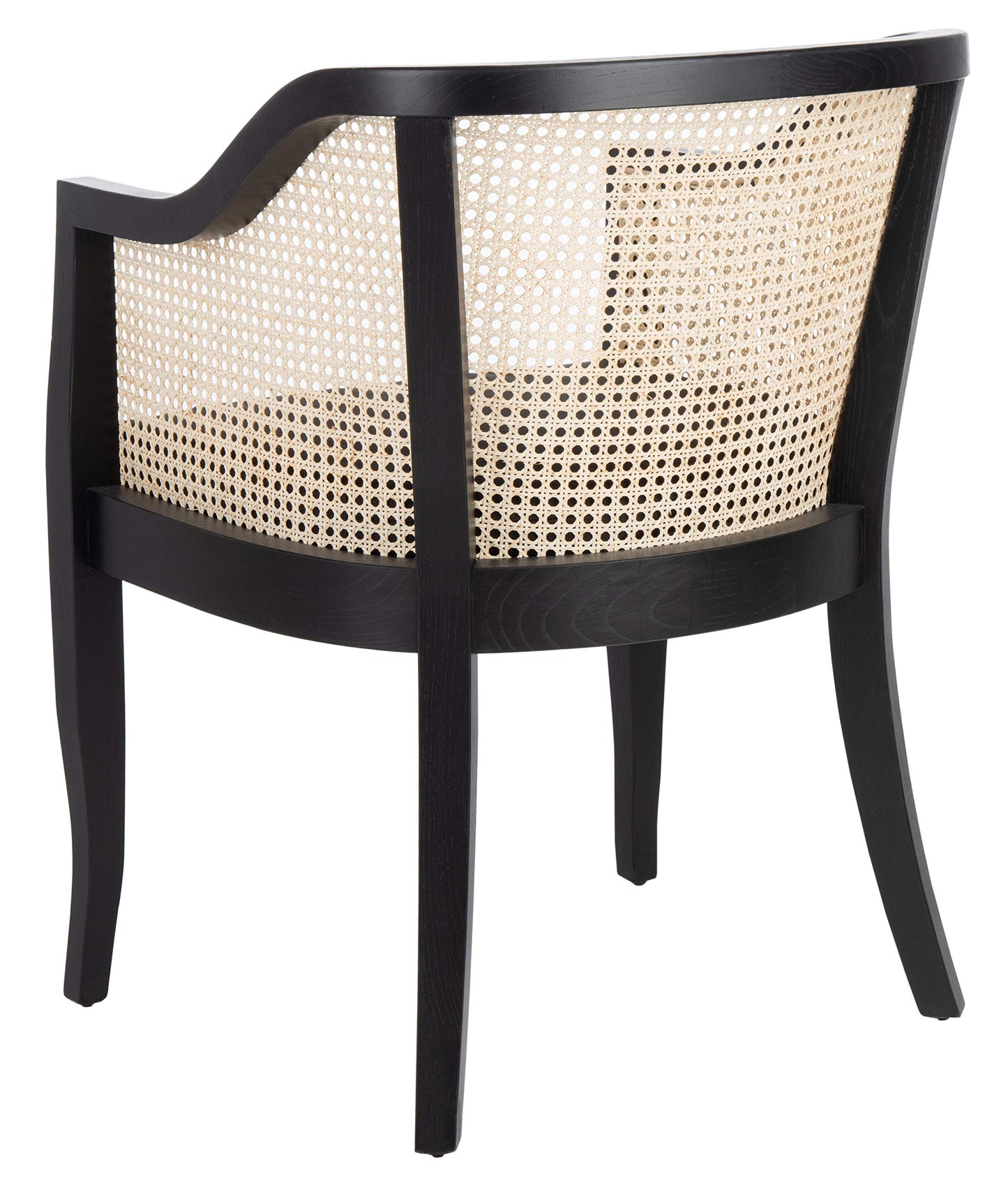 SAFAVIEH Home Collection – Rina Black & Natural Solid Wood Dining Chair with Cane Accents, Fully Assembled (DCH9501D)