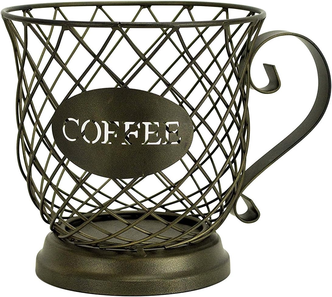 Boston Warehouse Coffee Mug Kup Keeper, Storage Basket for 20 Pods