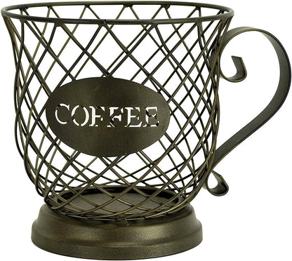 Boston Warehouse Coffee Mug Kup Keeper, Storage Basket for 20 Pods