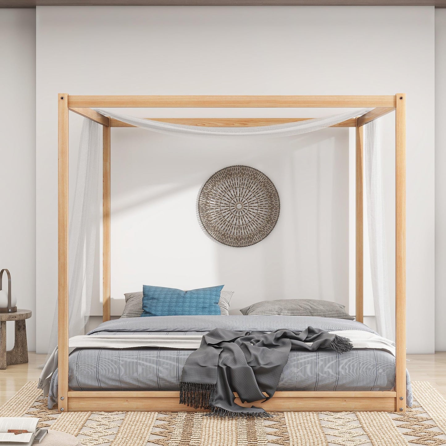 KTATK Linen Upholstered Twin Size Daybed with Twin Trundle,Solid Wooden Sofa Bed Frame w/Button Tufted and Copper Nail on Square Arms,for Bedroom,Living Room,Apartment,Grey