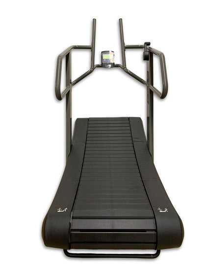 SB Fitness Equipment CT700 Self Generated Manual Curved Commercial Treadmill with 8 Resistance Levels for Sprinting and Sled Push with 19" Wide Track and Digital Display