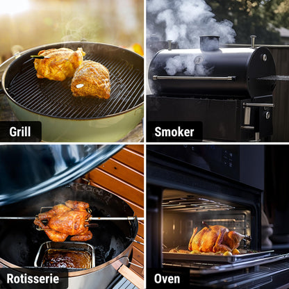 ThermoPro TempSpike Plus 600ft Wireless Meat Thermometer with 2 Color-Coded Probes, Bluetooth Meat Thermometer Wireless with LCD-Enhanced Booster for Food Cooking Grill Smoker