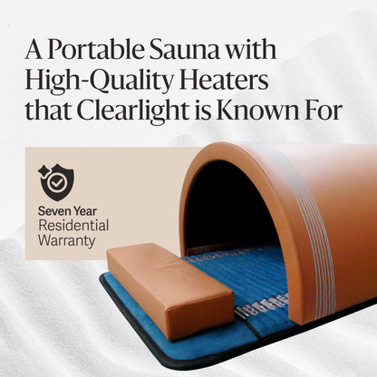 Clearlight The Curve™ Sauna Dome with Amethyst Mat - Portable Far Infrared Home Sauna for Pain Relief & Muscle Recovery, Personal Lightweight Sauna for Relaxation & Wellness