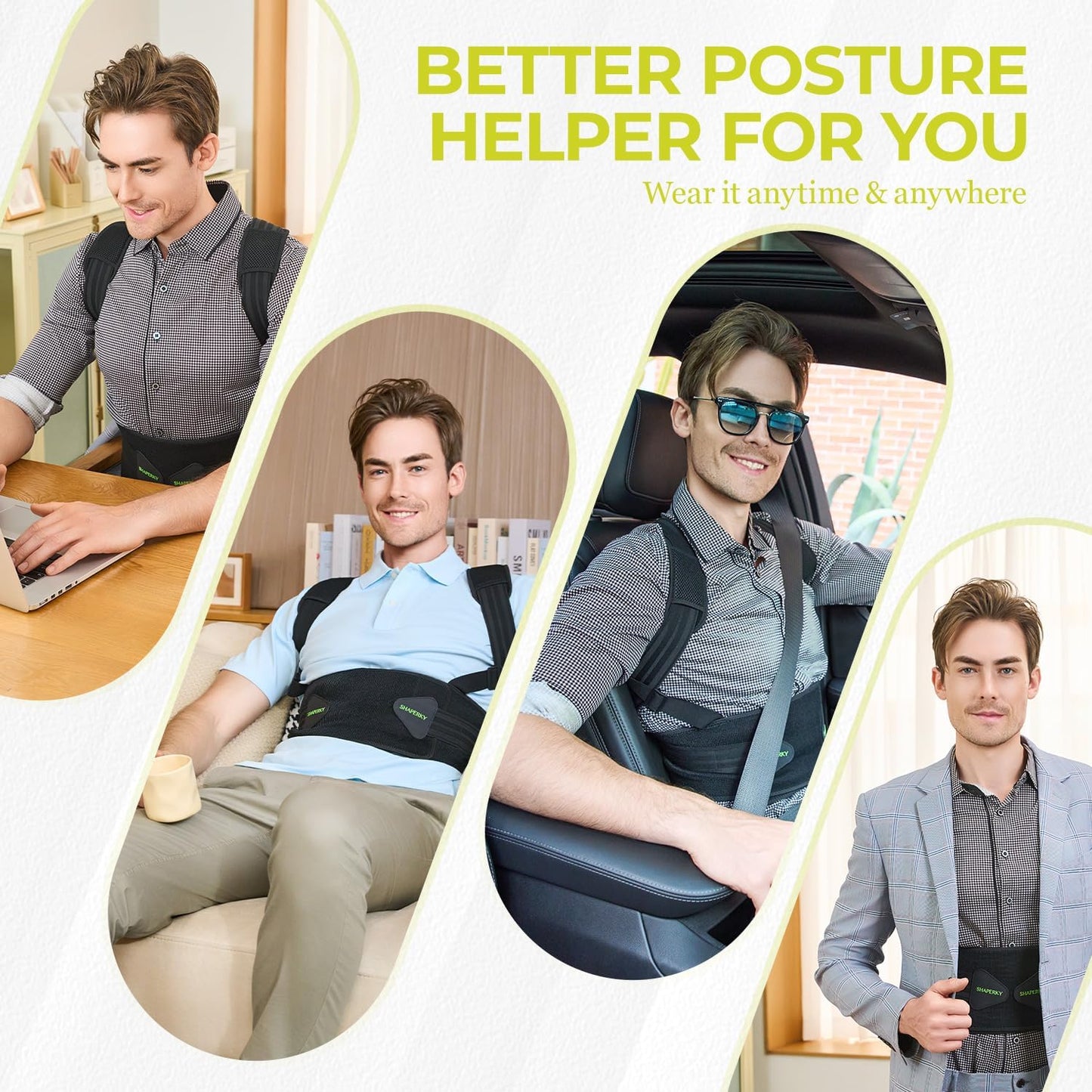 Posture Corrector for Women and Men, Adjustable Upper Back Brace for Posture Hunchback Support and Providing Pain Relief from Neck, Shoulder, and Upper Back (1, Small/Medium)