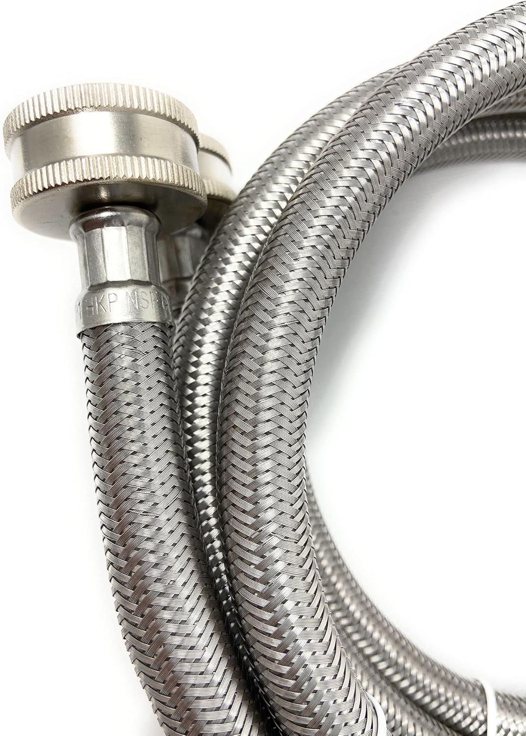 Premium Stainless Steel 6ft Washing Machine Hoses Burst Proof Leak Proof 2 Pack for Hot Cold Water