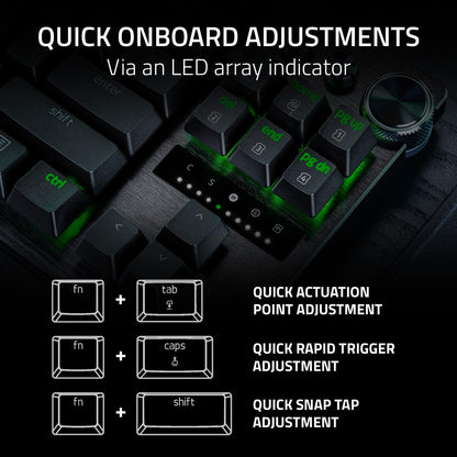 Razer Huntsman V3 Pro TKL Esports Gaming Keyboard: Analog Optical Switches - Razer Snap Tap - Rapid Trigger - Adjustable Actuation - Media Keys & Dial - Doubleshot PBT Keycaps - Wrist Rest - Black