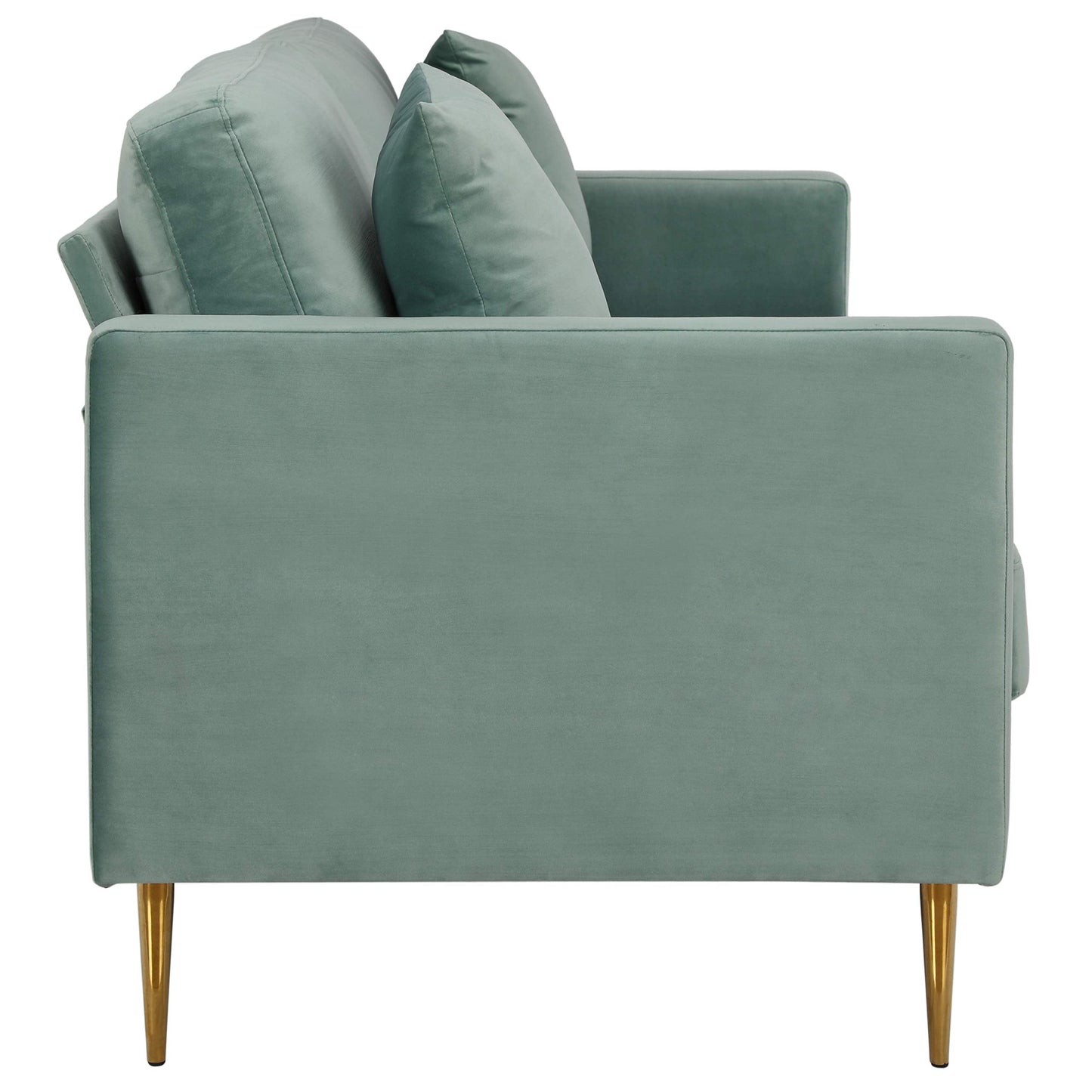 CosmoLiving by Cosmopolitan Highland Sofa Couch with Pillows, Green