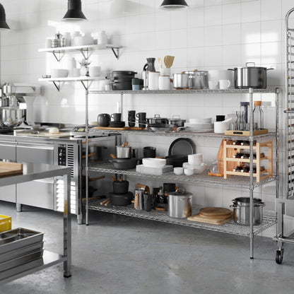 Regal Altair 24" Deep x 72" Wide x 54" Height Wire Shelving Kit | 4-Tier | NSF Commercial Storage Rack Unit
