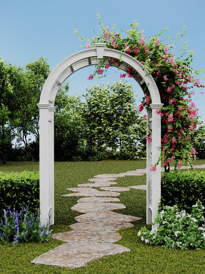 Nantucket Deluxe 60"W x 94"H Vinyl Arbor