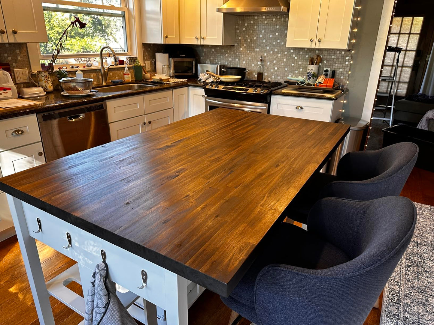 Howizz Walnut Butcher Block Countertop 60 x 30 x 1.5 Inches - Solid Wood Table Top for Desk Top, Dining Table, Workbench Top