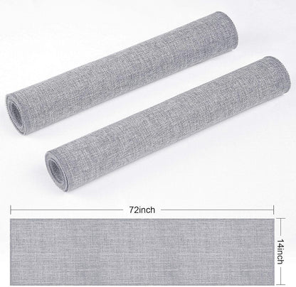 Grey Burlap Table Runners 2 Packs, 14"x72" Rustic Farmhouse Decor for Dining, Wedding, and Coffee Tables