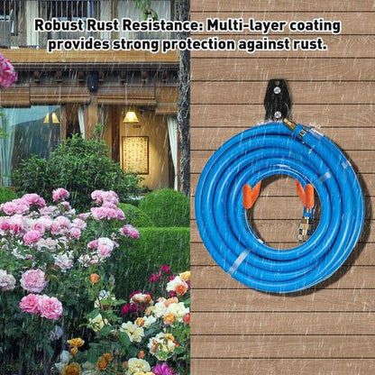 KURUI Heavy Duty Wall Hook - Versatile Tool & Hose Holder | 2 Pack Metal Garage Organizer