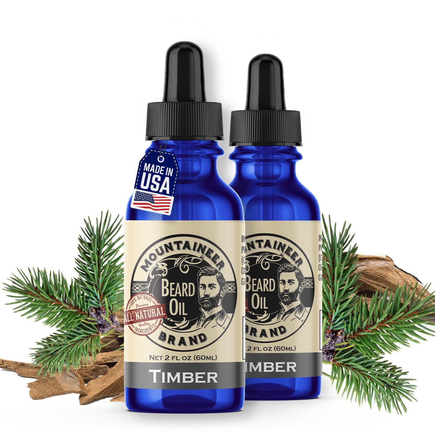Mountaineer Brand Natural Beard Oil with Lime & Sage Scent | Made in West Virgina | Hydrates, Moisturises, Softens & Conditions for Beard Growth | Treats Dry Itchy Beards for Men | 2oz