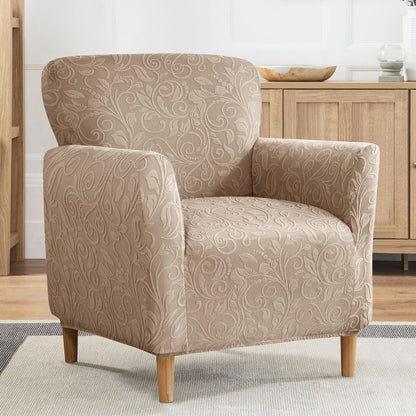 1-Piece Stretch Modern Banquet Armchair Slipcover Accent Chair Covers with Arms Soft Chair Slipcovers for Living Room