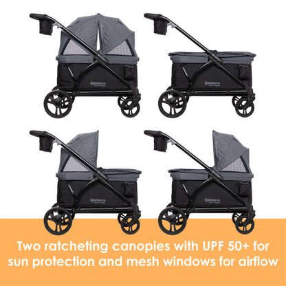 Baby Trend Navigator 2-in-1 Stroller Wagon, Dash Black