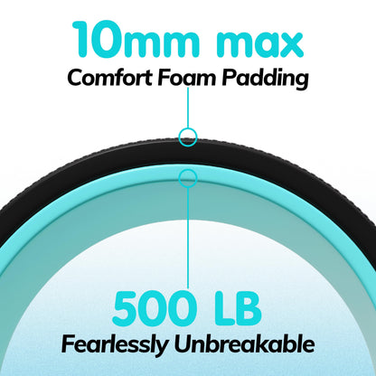 3 Pack Back Roller- Yoga Wheel for Back Pain Reliefn & Stretching, Back Wheel for Deep Tissue Massage, Foam Roller for Physical Therapy & Exercise