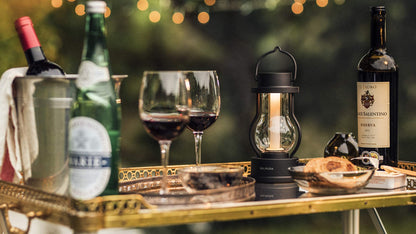 BALMUDA Combo Pack The Lantern Black & Gray | Rechargeable LED Lantern | 3 Light Modes: Candle, Amber, & Warm White | Battery Operated