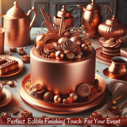 Confect Showstopper Copper Metallic Fondant | Edible Fondant For Cakes | Chefs Choice Fondants for Cake Decorating Cake | Vegan, Gluten-Free, Nut-Free, Palm Oil-Free – 8.8 Oz