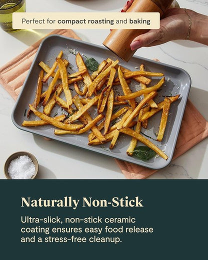Caraway Nonstick Ceramic Baking Sheet - Non-Toxic, PTFE & PFOA Free, 9x13” Mini Sheet Pan - Sage Color
