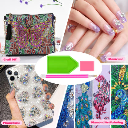 60PCS Diamond Art Painting Tools 5D Diamond Art Wax Accessories with 20 Drill Pen Grip Tray, Diamond Painting Kits for Kids Adults DIY Diamond Painting Crafts