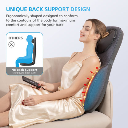 COMFIER Shiatsu Neck Back Massager with Heat, Adjustable Massage Chair Pad Back Support Massage Seat Cushion for Full Body Massager Gifts for Dad