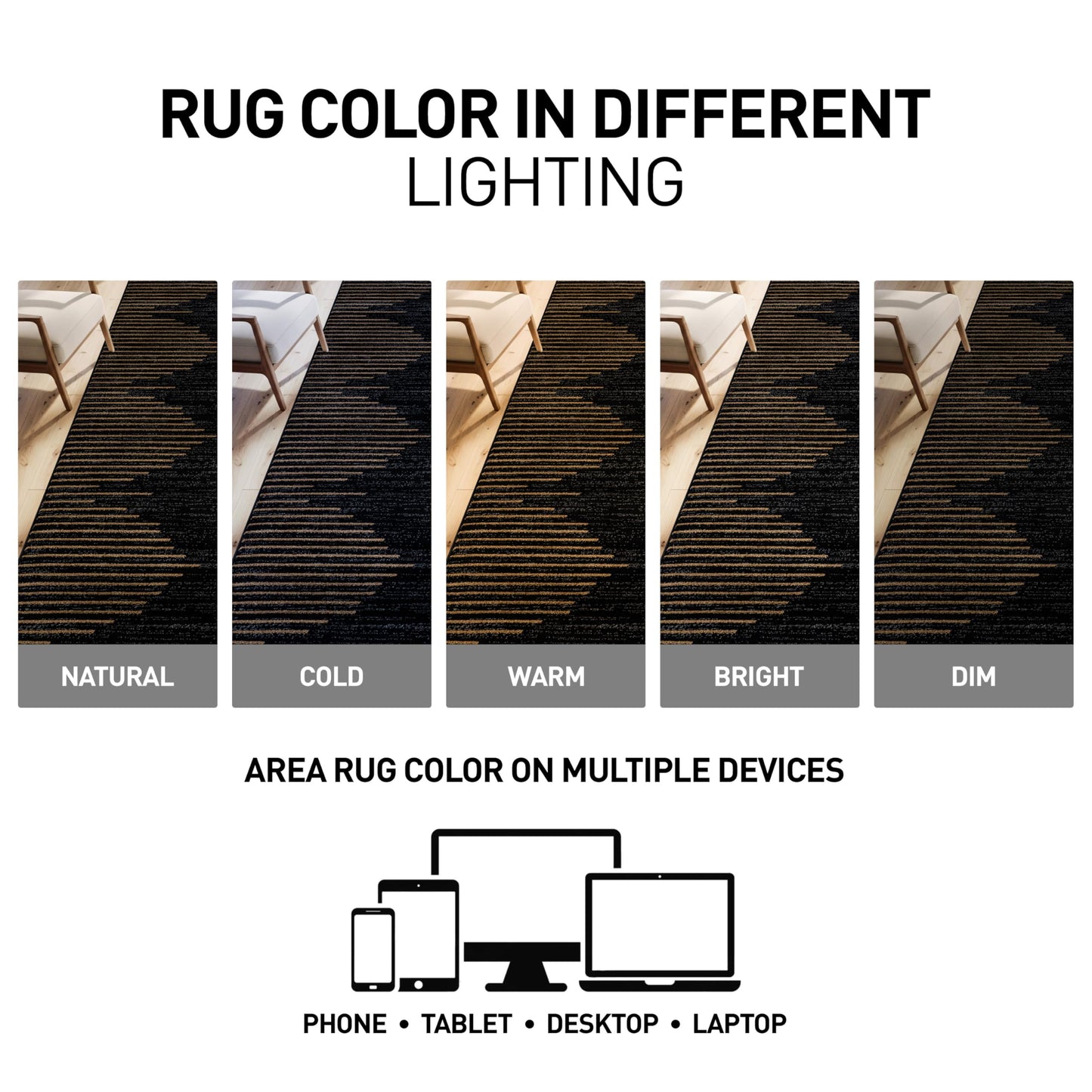 Rugshop Bohemian Stripe Stain Resistant High Traffic Living Room Kitchen Bedroom Dining Home Office Area Rug 7'10" x 10' Camel