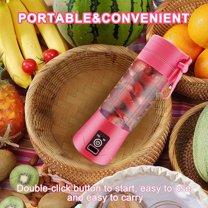 GUCABE Portable Blender, Personal Blender for Milkshakes and Smoothies, Mini Juice Blender with USB Charging, 380ML,