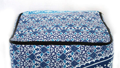 18X18X14 inches, CRAFT KALA Indian Square Patchwork Traditional Pouf Cover Indian Living Room Poufs Cover Decorative