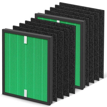2 Sets 150 Filter Replacement for Coway Airmega 150(W) 150(K) Air Purifier, 2 X HEPA and 8 X Active Carbon Filter, AP-1019C-FP