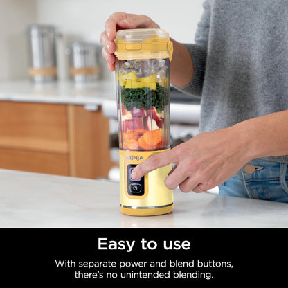 Ninja BC151BK Blast Portable Blender, Cordless, 18oz. Vessel, Personal Blender-for Shakes & Smoothies, BPA Free, Leakproof-Lid & Sip Spout, USB-C Rechargeable, Dishwasher Safe Parts, Black