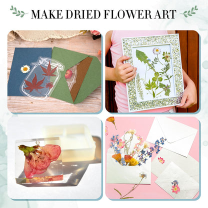 Aboofx Large Flower Press Kit for Adults,10.8"x6.9" 6 Layers Wooden Flower Pressing Kit for Pressed Flowers Herbs Leaf, DIY Flowers Preservation for Bookmark Wedding, Art & Craft Kits Gift for Adult
