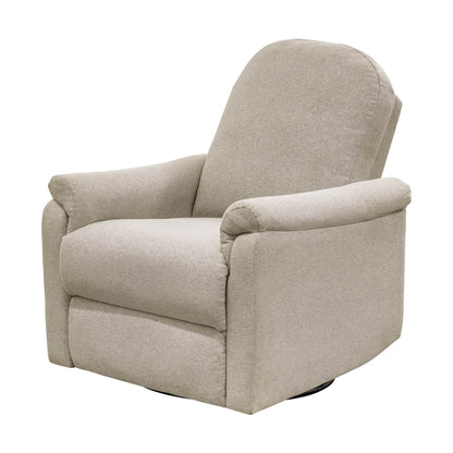 Madison Park Recliner & Rocking Chair: Glider Recliner Nursery Chair for Living Room & Bedroom, Swivel Rocker Recliner with a Rounded Back, Versatile 3-in-1 Accent Chair for Small Spaces, Beige