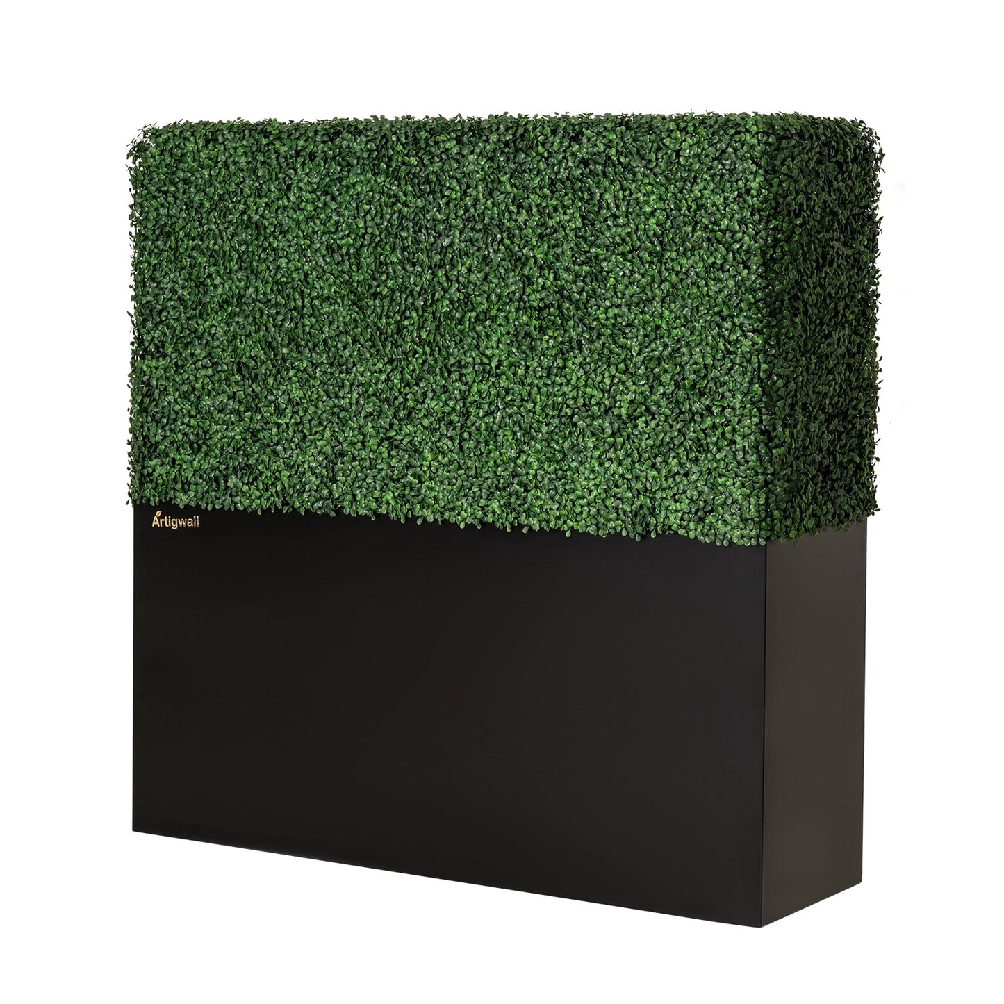 Artigwall Artificial Hedge Wall, Boxwood Grass Panels with Planter, Fake Greenery Divider Fence for Outdoor Patio,50Lx48Hx14D