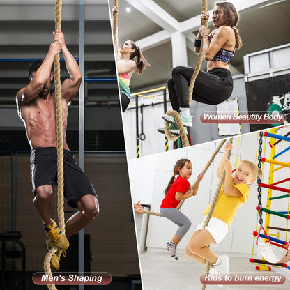 Climbing Rope, 1.5 Inch Diameter 40FT Gym Climbing Rope for Fitness & Strength Training, Workout for Adults with Climbing Exercises & Home Workouts