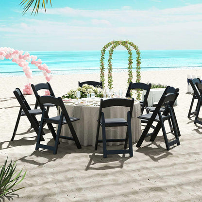 Giantex 20-Pack Folding Chairs, Portable Resin Event Chairs with Padded Seat, All-Weather Resin Frame, 1100 lbs Static Capacity, Lightweight Foldable Chair for Office, Wedding, Party, Outdoor