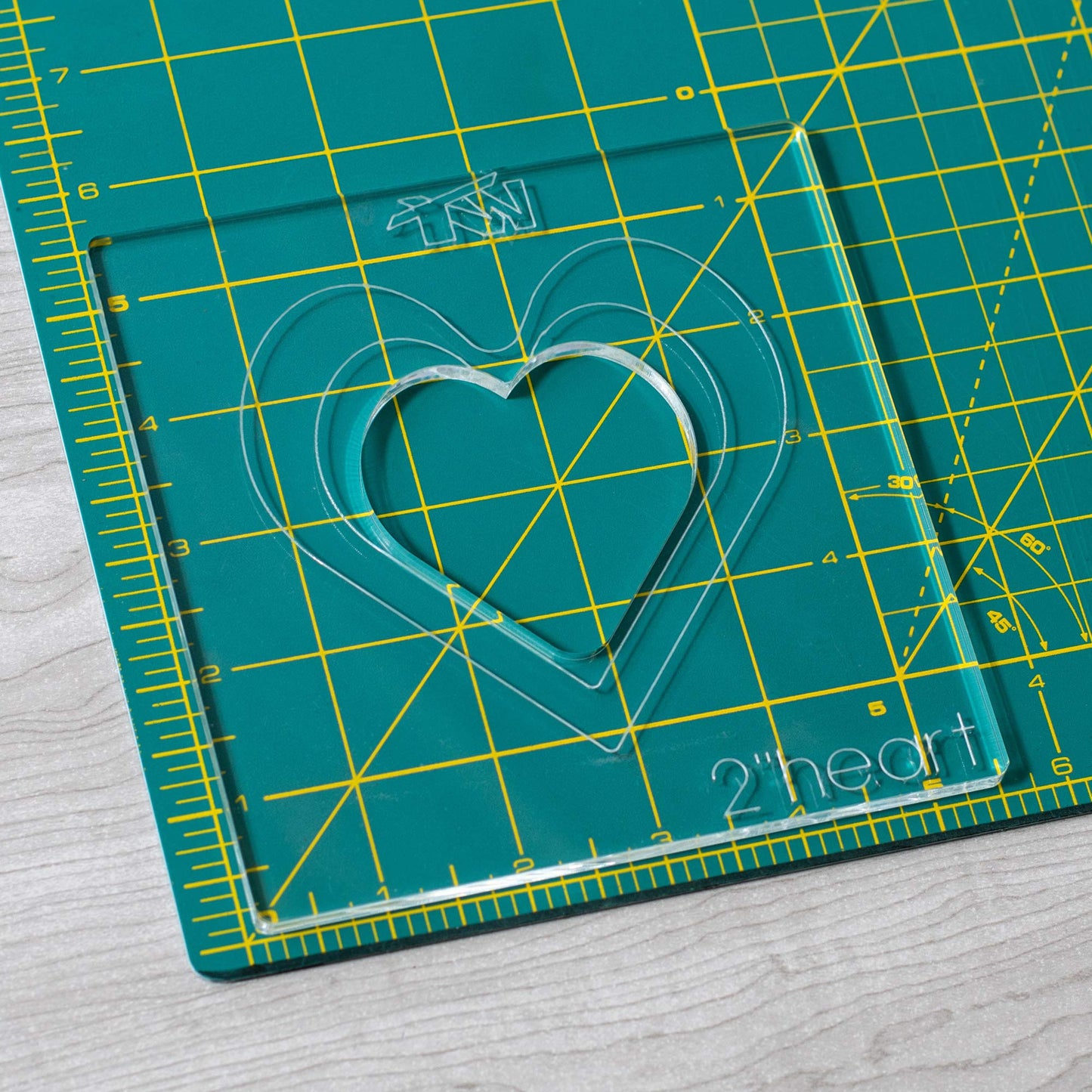 Nested Hearts 4"-1" - Acrylic Router Inlay Templates for Precise Wood Inlay Designs by Tarter Woodworking (MLIS) Multiple Layer Inlay System, Works with Router Inlay kit, Made in USA